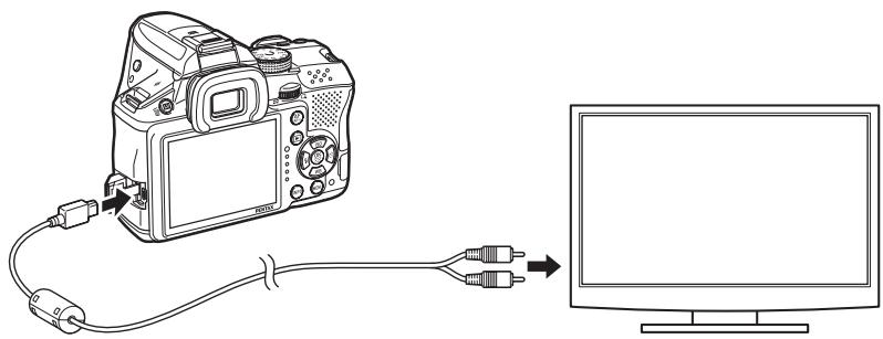 PENTAX K30 - Branchement de l'appareil sur un connecteur d'entrée video - 1