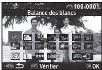 PENTAX K70 - Sélectionnez l'élement de réglage à modifier. - 1