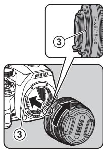 PENTAX K70 - Montage d'un objectif - 2