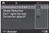 PENTAX K70 - Simulator filtré anticrénelage - 2