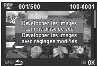 PENTAX K70 - Sélectionnez la méthode de réglage des paramètres et appuyez sur OK. - 1