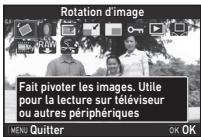 PENTAX K70 - Éléments de la palette du mode lecture - 1