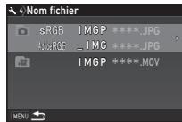 PENTAX K70 - Sélectionnez ou et appuyez sur. - 1