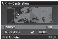 PENTAX K70 - Utilizez « pour sélectionner une ville. - 1