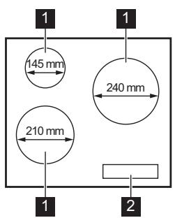 ELECTROLUX EHH6333FOK - Disposition de las zonas de cocción - 1