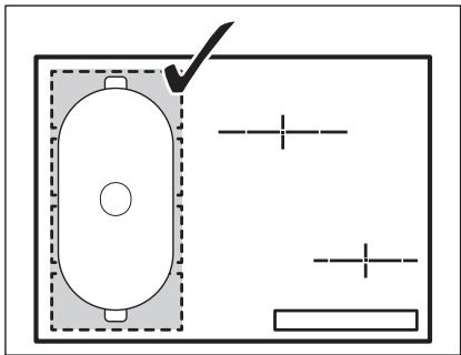 ELECTROLUX EHX9565FOK - Correct cookware position: - 1