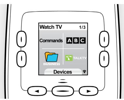 LOGITECH HARMONY 650 REFRESH - Utilisation des fonctions de l'écran - 1