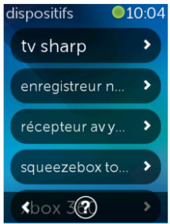 dispositifs 10:04 tv sharp enregistreur n... récepteur av y... squeezebox to...
