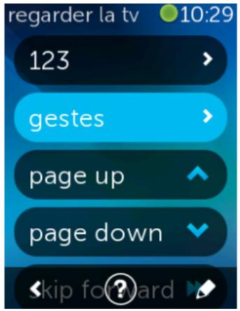 regarder la tv 123 gestes page up page down Skip forward
