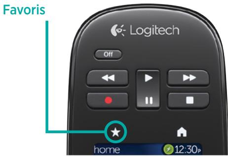 LOGITECH HARMONY TOUCH - Utilisation des chaînes préférées - 1