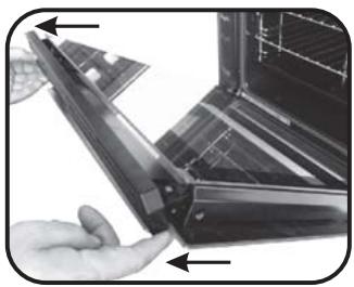 ROSIERES RF 4620,  RF4620IN,  RFT 5567 BAV,  RFT 5577 FAV - NETTOYAGE DE LA VITRE DU FOUR - 3