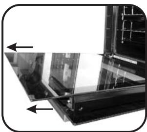 ROSIERES RF 4620,  RF4620IN,  RFT 5567 BAV,  RFT 5577 FAV - NETTOYAGE DE LA VITRE DU FOUR - 5