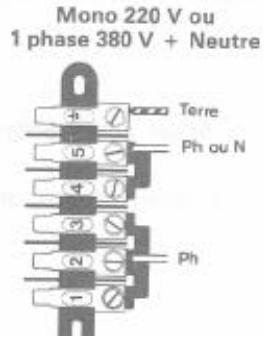 ROSIERES C 44 A - RACCORDEMENT AUX BORNES DE L'APPAREIL : - 1