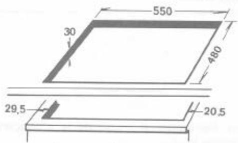 ROSIERES C 44 A - ENCASTREMENT - CENTRAGE DE LA TABLE DE TRAVAIL DANS UN MEUBLE DE 60 cm - 1