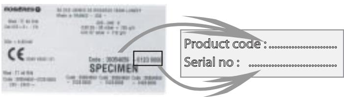 ROSIERES RVE 6340 - Identification plate - 1