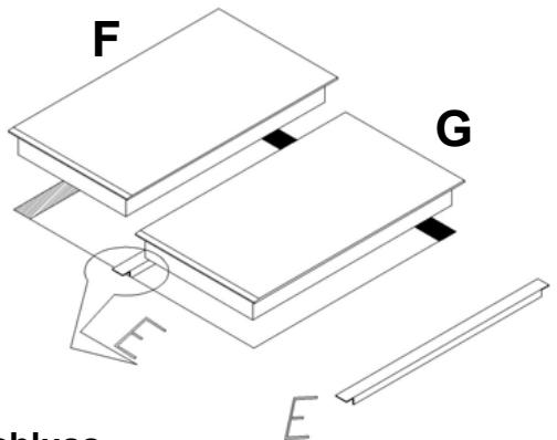ROSIERES DVB11CPN - Verbindung von zwei oder mehreren Kochfeldern Domino - 1