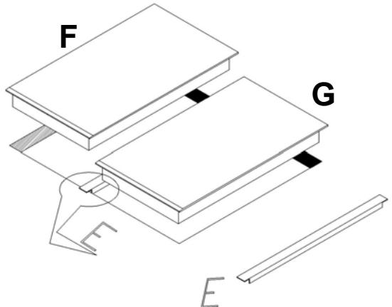 ROSIERES DVB11CPN - Acoplamento de dos o varias encimeras domino - 1