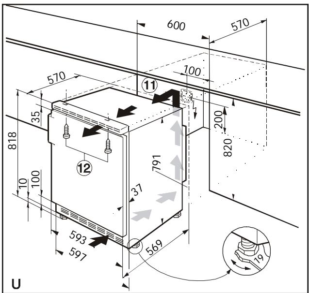 LIEBHERR GUW 1213 - Encastrement sous plan - 3