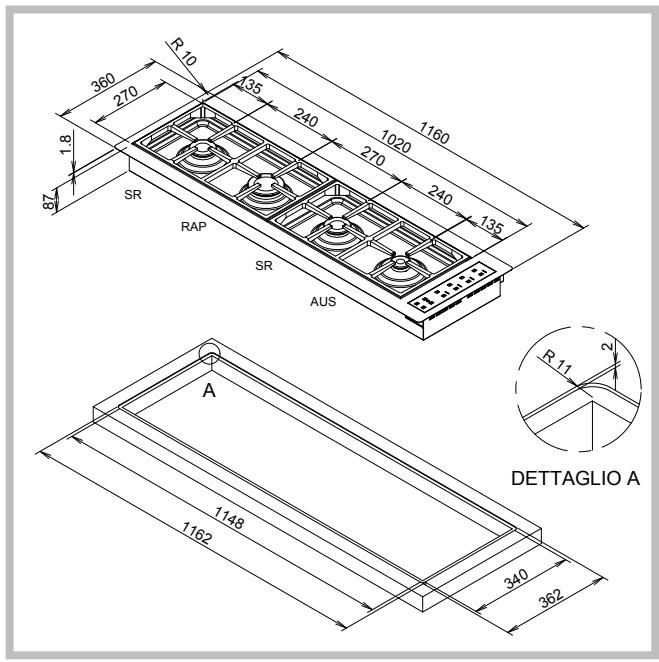 SCHOLTES B 40 L EC F - Fixation au meuble - 3