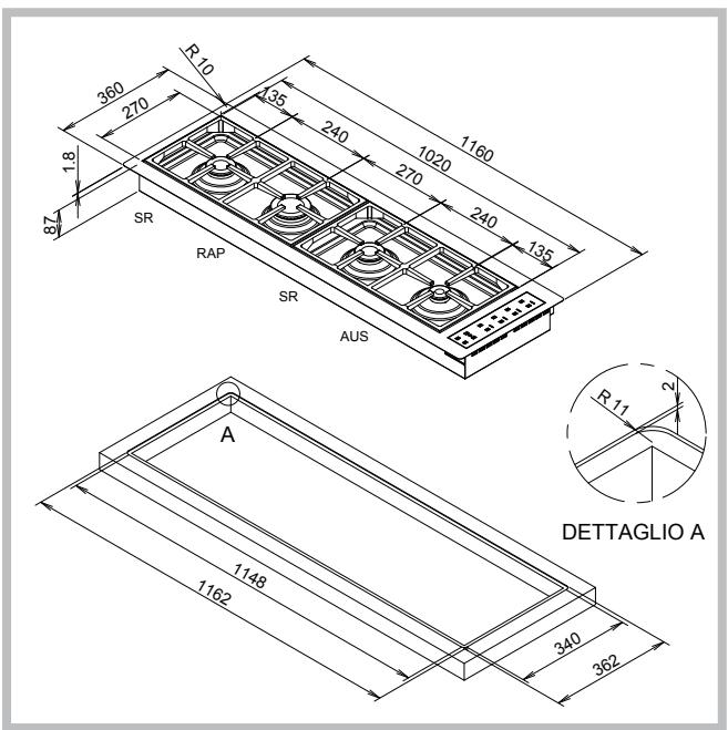 SCHOLTES B 40 L EC F - Securing the appliance to the cabinet - 3