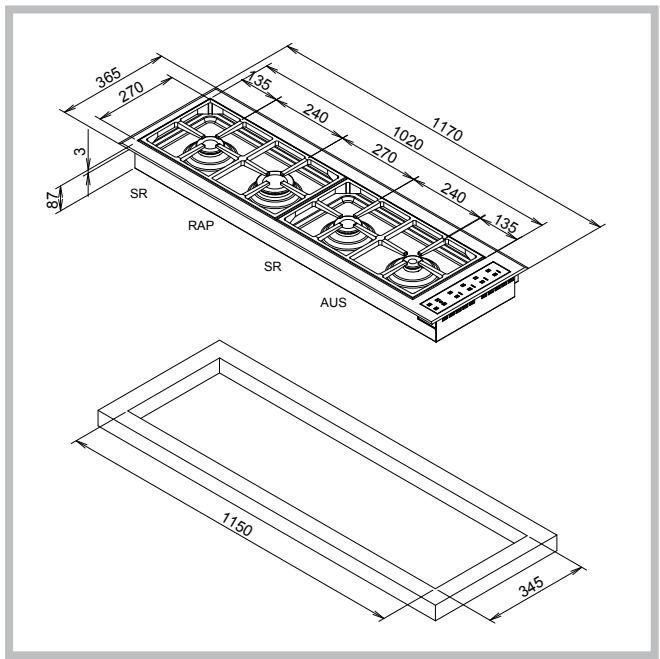 SCHOLTES B 40 L EC F - Fixation au meuble - 4
