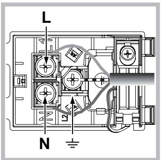 SCHOLTES FN 64 T XA S - Fitting the power supply cable - 2