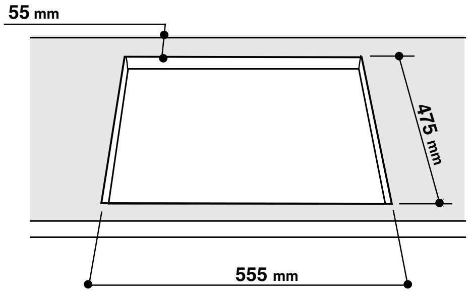 55 mm 475 mm 555 mm