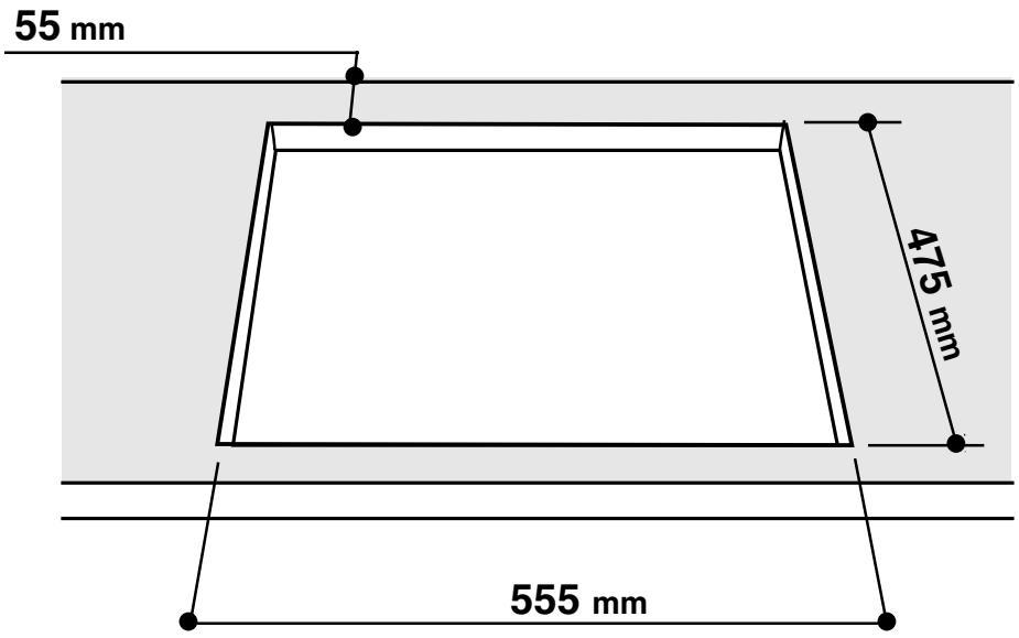 55 mm 475 mm 555 mm