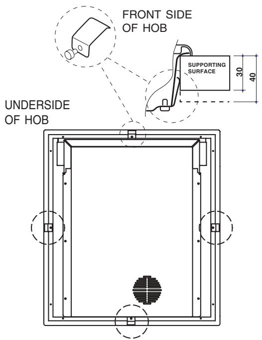 SCHOLTES MULTIPLO F - Fix the hob as follows: - 1