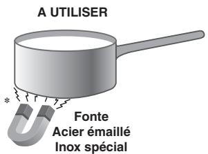A UTILISER Fonte Acier émaillé Inox spécial