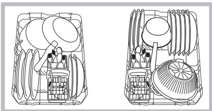 SCHOLTES LPE 733A X - Loading examples for the lower rack - 1