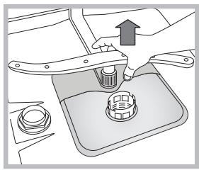 SCHOLTES LPE 733A X - Reinigen van de sproeiarmen - 2