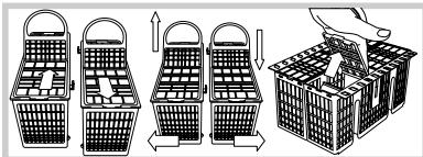 SCHOLTES LPE 14-H070 IX - Lower rack and cutlery basket - 8