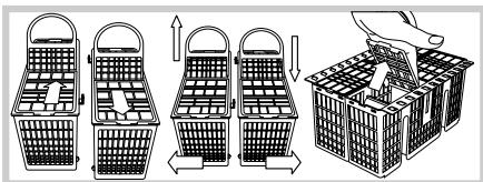 SCHOLTES LPE 14-H070 IX - Unterer Korb und Besteckkorb - 8