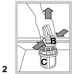 SCHOLTES LTE 14-H210 A - Reinigen van de filters - 2