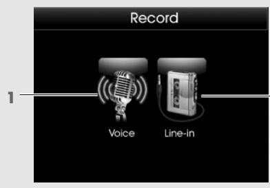 GRUNDIG MPIXX 8400 - Mode d'enregistrements (vocal et line in) - 1