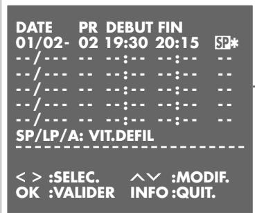 GRUNDIG VIVANCE GV 3044 NIC/EURO - Indication pour l'enregistrement de récepteurs satellites : - 1