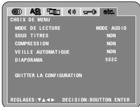 DENON DVD-2200 - Lorsque "choix de MENU" est sélectionnée - 1