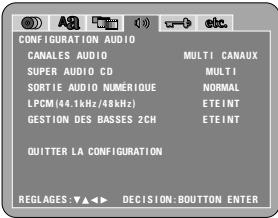 DENON DVD-2200 - Lorsque "configuration AUDIO" est sélectionnée - 1