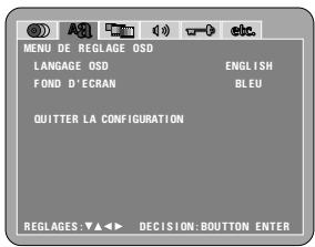 DENON DVD-2200 - Lorsque "MENU DE REGLAGE OSD" est sélectionnée - 1