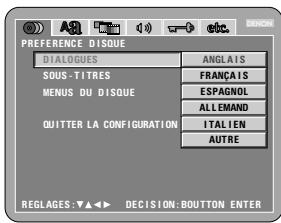 DENON DVD-3800 - MENUS du DISQUE - 1