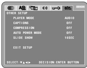 DENON DVD-A1 - Quando si seleziona "OTHER SETUP" - 1