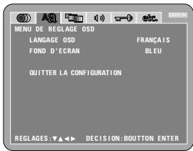 DENON DVD-A1 - Lorsque "MENU DE REGLAGE OSD" est sélectionnée - 1