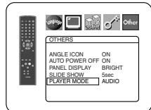 DENON DVD-1930CI - PLAYER MODE (Default : AUDIO) - 1