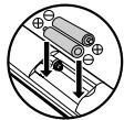 DENON DVD-556 - Instalación de las pilas - 2