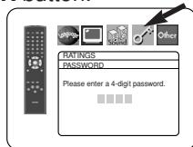 RATINGS PASSWORD Please enter a 4-digit password.