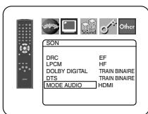 DENON DVD-557 - MODE AUDIO (Défaut : HDMI) - 5