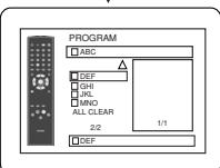 PROGRAM ABC DEF GHI JKL MNO ALL CLEAR 2/2 1/1 DEF