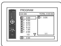 PROGRAM CD-DA TOTAL 0:03:30 1 3:30 2 4:30 3 5:00 4 5:10 5 5:10 6 1:30 7 2:30 1/2 1 3:30 1 3:30 1 3:30 1/1