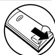 DENON DVD-557 - Instalación de las pilas - 1